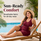 🥳SUMMER HOT SALE🥳💞50K+ SOLD!💥50% OFF! 🩱Women Plus Size Swim Dress One-Piece Solid Color Swimsuit