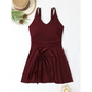 🥳SUMMER HOT SALE🥳💞50K+ SOLD!💥50% OFF! 🩱Women Plus Size Swim Dress One-Piece Solid Color Swimsuit