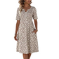 💗LAST DAY SALE 50% OFF⚡50K+ SOLD!!🌸Women's Casual V-Neck Print Dress with Pockets👗