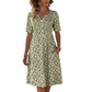 💗LAST DAY SALE 50% OFF⚡50K+ SOLD!!🌸Women's Casual V-Neck Print Dress with Pockets👗