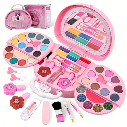 🏆LIMITED TIME 49% OFF💄Kids Washable Makeup Toy Set with Portable Pink Handbag