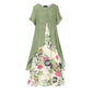 ⏳Summer Day Special Price:£16.99!!!⏰Women's Layered Look Floral Print Casual Dress💐👗