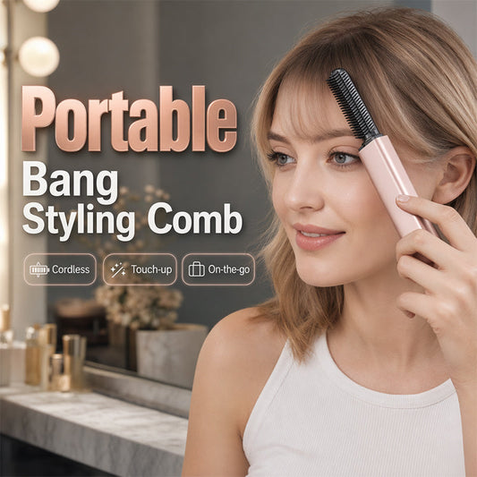 💐Last Day Special Price £9.99‼️⚡50K+ SOLD! 👩Shape hair in 3 seconds! Create gorgeous hairstyles anytime anywhere. 💁Portable Wireless Mini Bang Styling Comb