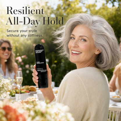 🥳Last Day Buy 1 Get 1 Free Special Price:£7.99!!💞 Fluffy Hair Shaping Spray‑Lightweight Volumizing Mist, All‑Day Strong Hold Humidity‑Resistant Peach Scent Hair Spray for Fine Flat Thin Hair