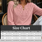 ☀️Surprise Price: Only £12.99!!!👚 Lace-Trim V-Neck Blouse – Breathable Fabric & Flattering Drape for Work or Weekend 🌿