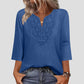 ☀️Surprise Price: Only £12.99!!!👚 Lace-Trim V-Neck Blouse – Breathable Fabric & Flattering Drape for Work or Weekend 🌿