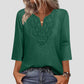 ☀️Surprise Price: Only £12.99!!!👚 Lace-Trim V-Neck Blouse – Breathable Fabric & Flattering Drape for Work or Weekend 🌿