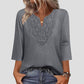 ☀️Surprise Price: Only £12.99!!!👚 Lace-Trim V-Neck Blouse – Breathable Fabric & Flattering Drape for Work or Weekend 🌿