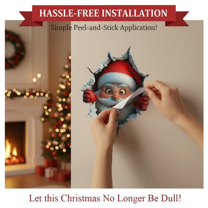 🎅Christmas Sale Buy 1 Get 1 Free ￡7.99!!☃️Santa's Surprise 3D Wall Decals🎄
