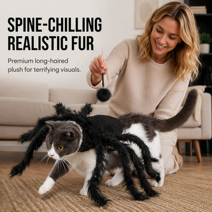 🎃HALLOWEEN SALE ONLY￡7.99!! 🦇Halloween Pet Spider Costume Scary Plush Dog Cat Transformation Outfit🐱🐶