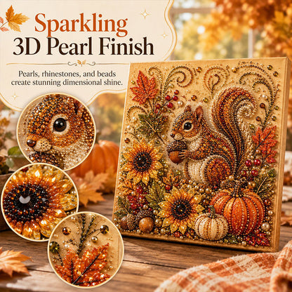 🍂AUTUMN SALE ONLY￡9.99!! 🐿️✨Autumn 3D Pearl Painting Kit🎃