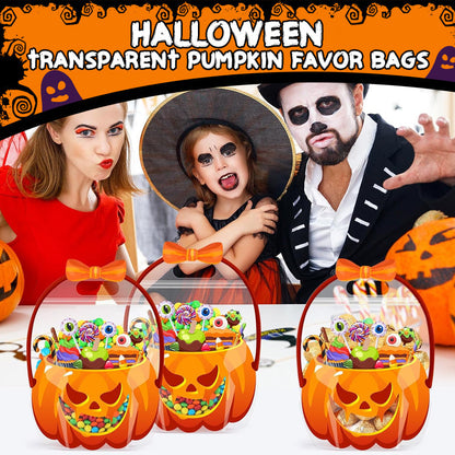 🎃HALLOWEEN SALE ONLY￡8.99!! 🦇👻Halloween Bestsellers-Halloween Transparent Pumpkin Favor Bags