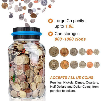 ⏳Limited-Time Sale: 50% OFF💥💰Digital Money Box with Auto Coin Counting – Tracks savings & sets targets – Smart & fun way to watch your savings grow ✨