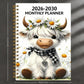 🏆Surprise Price: Only £8.99!!!🐄2026-2030 Monthly Planner Cute Highland Cow