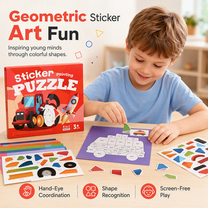 🏆Surprise Price: Only £7.99!!🚗Kids Geometric Sticker Activity Book🧩The Best Gift For Kids❤️
