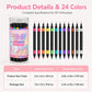 📢Surprise Price: Only £8.99!!!⏰️ 24 Colors Dual Ended Nail Art Pens Set