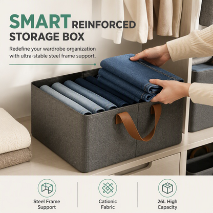 ⏳Last Day Special Price:£10.99!!!💥Foldable Storage Basket with Handles📦