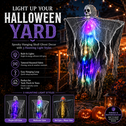 💀HALLOWEEN SALE ONLY￡9.99!! 🏴‍☠️Halloween Hanging Ghost with LED Lights☠️