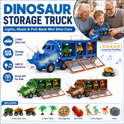 🎄Christmas Pre Sale 50% Off☃️Interactive Dinosaur Transporter Toy Truck🦕
