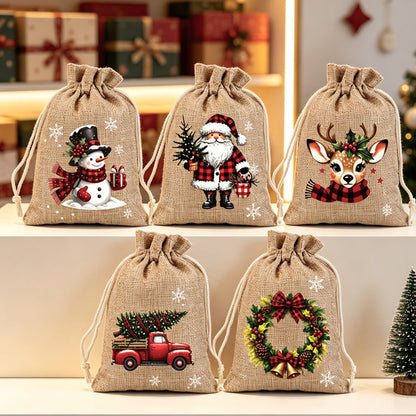 🎄Early Christmas Pre Sale￡7.99!!☃️Christmas Drawstring Gift Bags
