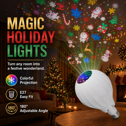 🎄Christmas Pre Sale 50% Off!!☃️⚽Rotating Christmas Projector Bulb | 16 Patterns🌊