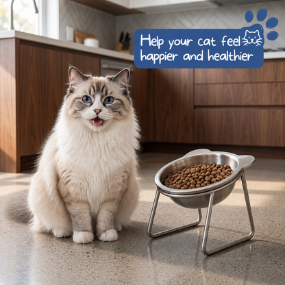 🏆 Last Day Special Price £8.99! 🥣15° Tilted Orthopaedic Feeding Bowl