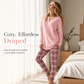 💖Last Day Special Price:£22.99!!!💥✨🍂Fall Cozy Casual Matching Two Piece Outfit🎀☁ Women's Knit Top & Plaid Leggings Set
