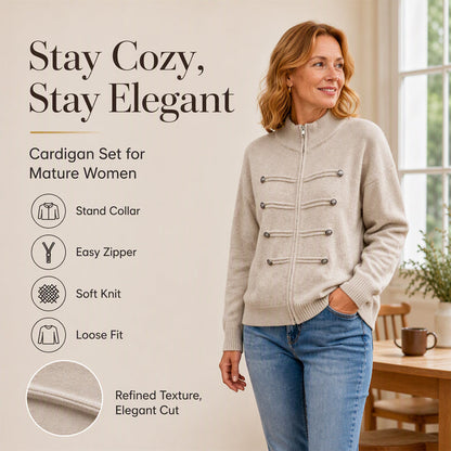 ⏳LAST DAY SALE ONLY￡22.99!🔥✨ Effortless Elegance | Women's Casual Double Zipper Sweater Jacket