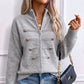 ⏳LAST DAY SALE ONLY￡22.99!🔥✨ Effortless Elegance | Women's Casual Double Zipper Sweater Jacket