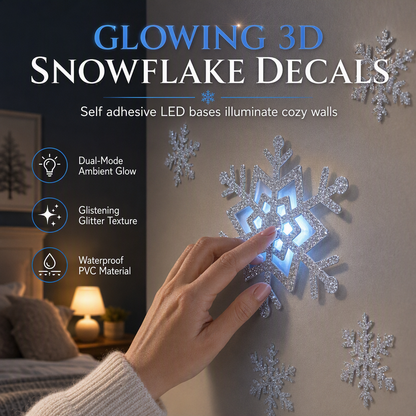 ❄️Christmas Pre Sale￡6.99!!☃️Glowing Snowflake Night Light Wall Stickers🎄
