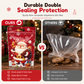 🎄Christmas Pre Sale￡9.99!!☃️🎅50 Pack Christmas Candy Bags Cartoon Stand Up Zipper Pouches for Snowflake Crisp Cookie and Baking Food Packaging