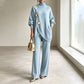 🥳Limited-time Special Price:£25.99!!!🥳🍂50K+ SOLD!💥Women's Elegant Turtleneck Sweater & Wide-Leg Pants Set