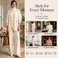 🥳Limited-time Special Price:£25.99!!!🥳🍂50K+ SOLD!💥Women's Elegant Turtleneck Sweater & Wide-Leg Pants Set