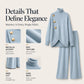 🥳Limited-time Special Price:£25.99!!!🥳🍂50K+ SOLD!💥Women's Elegant Turtleneck Sweater & Wide-Leg Pants Set