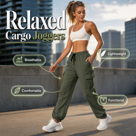 ⏳Last Day Special Price:£14.99!!!💥Women's Relaxed Cargo Joggers✨