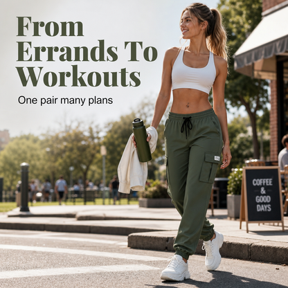 ⏳Last Day Special Price:£14.99!!!💥Women's Relaxed Cargo Joggers✨