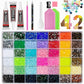🎄Christmas Pre Sale￡13.99!!☃️AB Color Jelly Flatback Resin Rhinestones Kit with Storage Organizer Box Glue and Tools for DIY Nail Art Clothes and Phone Case Decoration✨