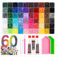 🎄Christmas Pre Sale￡13.99!!☃️AB Color Jelly Flatback Resin Rhinestones Kit with Storage Organizer Box Glue and Tools for DIY Nail Art Clothes and Phone Case Decoration✨