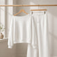 🔥 50% OFF | Women's Off-Shoulder Lounge Set – Wide-Leg Pants & Relaxed Fit