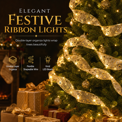 🎄Christmas Pre Sale￡6.99!!☃️Christmas Tree Ribbon String Lights
