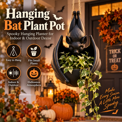 🎃HALLOWEEN SALE ONLY￡7.99!! 🦇Halloween Bat Hanging Plant Pot