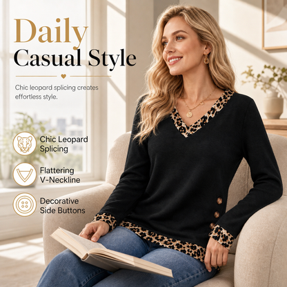 ⏳Limited-time Special Price:£12.99!!!💥Women's V-Neck Long Sleeve Knit Top