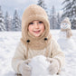 🖤Black Friday Special Price:£8.99!!!💥Sale: 50% OFF💥♟️Kids Fleece Balaclava Hat, Windproof Thermal One Piece Hood Scarf, Adjustable Drawstring Full Face Neck Warmer for Boys Girls, Winter Outdoor Ski Cycling Hat