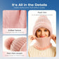 ⏰Limited Week Mega Deal – ￡9.99!!!💖Women's Winter One-Piece Knitted Beanie Scarf Mask