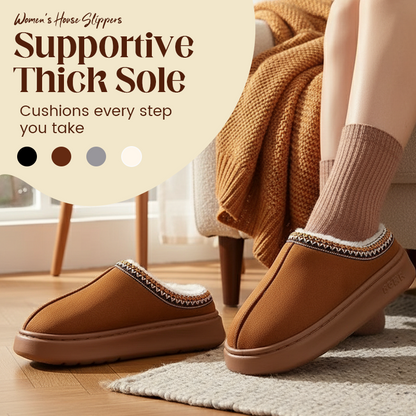 ❄️Early Winter Hot Sale 50% OFF♟️Women’s Winter Closed Back House Slippers, Plush Fleece Lined, Thick Non-Slip Sole, Warm Cozy Indoor Home Slippers🥾