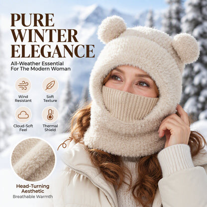 ❄️Cozy Winter Hot Sale 50% OFF💖3-in-1 Winter Bear Hat with Scarf & Mask