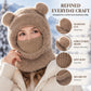 ❄️Cozy Winter Hot Sale 50% OFF💖3-in-1 Winter Bear Hat with Scarf & Mask