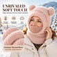 ❄️Cozy Winter Hot Sale 50% OFF💖3-in-1 Winter Bear Hat with Scarf & Mask