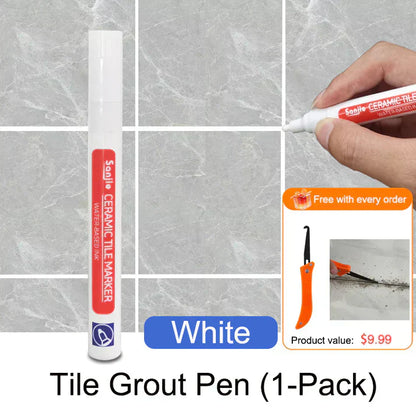💥Buy 1 Get 1 Free Special Price:£ 7.99!!! 🖌️ Anti-Mould & Waterproof Joint Pen for Ceramic Tiles! 🧱